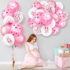 48 Pieces Pink White Confetti Latex Balloons 12 Inch Ballerina Birthday Party Decorations Ballet Balloons Ballerina for Birthday Engagement Wedding Baby Shower Bridal Shower Party Graduation Supplies