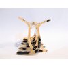 Generic Black tan beige marbled hair claw clip medium fine hair