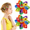 Back To School Hair Clip Colorful Curly Ribbons Alligator Clips Cute Book Apple Hair Clips White Dot Hair Bow Clip Design Woman Girl Hair Accessories for First Day of School Party