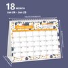 Desk Calendar 2024, Monthly Desktop Calendar, Standing Flip Calendar with Thick Paper(Jan. 2024 - Jun. 2025, 10" x 8.25"), Academic Year Standing Desk Calendar with Planner Stickers
