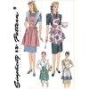 Simplicity Vintage Simplicity 1221 1940's Vintage Fashion Women's Apron Sewing Pattern Kit, Sizes S-L