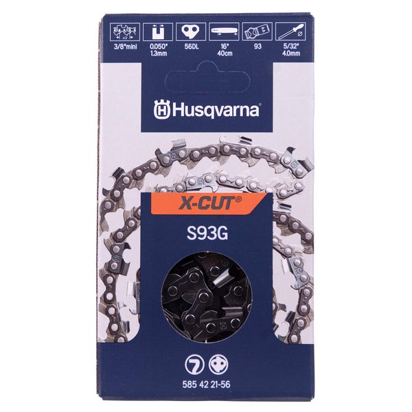 Husqvarna 585422156 S93G-56 Chains, 16 inches, Orange/Gray