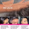 Larhali 210% Density 13x6 Lace Front Wig Human Hair Body Wave HD Transparent Lace Front Wigs Human Hair 24Inch Lace Frontal Wig for Black Women Glueless Wigs Human Hair Pre Plucked with Baby Hair