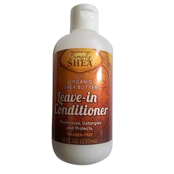 Simply Shea Leave-in Conditioner with Organic Shea Butter (Paraben-free) 8oz
