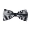 Striped Hair Bows (Alligator Clip, Edgy, Wednesday Adams)
