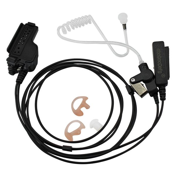 abcGoodefg Two-Wire Earpiece for Motorola XTS5000 XTS2500 XTS3000 XTS3500 XTS5000 XTS1500, Acoustic Tube Surveillance Headset, Kevlar Reinforced