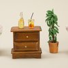 Mllxon Miniature Dollhouse Bedside Table Bedside Cabinet Drawer Cabinet,Doll House Bedroom Furniture Accessories
