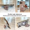 WUOJI Cute Glitter Color Heart Shape Collapsible Expandable Multi Functional Mobile Phone Grip & Kickstand (Pink)