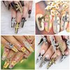 20 Pcs 3D Gun Nail Charms, MIKIMIQI Alloy Diamonds Gun Nail Art Charms Metal Guns Nail Art Decorations Rifle Gun Nail Rhinestones for Nail Art Craft Retro Manicure Accessories, 10 Styles