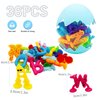 Bath Toys Suction Cup Toys 36 PCS Silicone Suction Travel Toys Window for Kids Ages 3-8 Boys Girls Sensory Toys Silicone Animal Sucker Toys