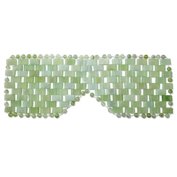 gemshan Jade Eye Mask 100% Natural Real Jade Stone Reusable Eye Mask for Hot & Cold Anti Aging，Headache and Migraine Relief Jade Mask for Women Men