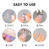 Semi Cured Gel Nail Strips - 20 Pcs. Salon-Quality Nail Wraps for Women - Works with Any UV Lamp, Long Lasting, Easy to Apply and Remove Gel Nails Stickers