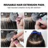 GlamorDove Hair Extensions Heat Protector Shields Thick Templates Heat Shield Guards for Hair Extension Bonding Keratin Hair Extension Tools