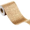 FunStick Champagne Gold Glitter Wallpaper Border Peel and Stick Removable Wall Border Trim Self Adhesive Gold Wallpaper Borders for Bedroom Bulletin Board Sparkle Glitter Contact Paper Decor 3.9"x200"