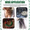Keadic 299 Pcs 7 Style Viking Hair Beard Bead Assortment Kit Includes Dreadlocks Beads, Pull Hair Pin, Black Rubber Bands and Hair Extension Link Ring for Hair Braiding DIY Jewelry Decoration