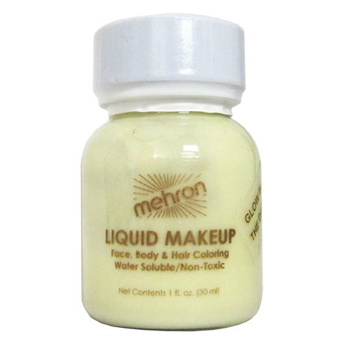 Mehron Makeup Liquid Face and Body Paint (1 oz) (GLOW-IN-THE-DARK)