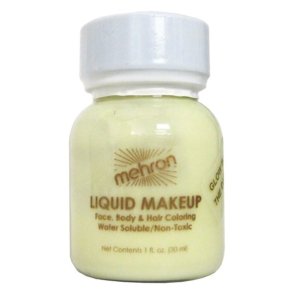 Mehron Makeup Liquid Face and Body Paint (1 oz) (GLOW-IN-THE-DARK)