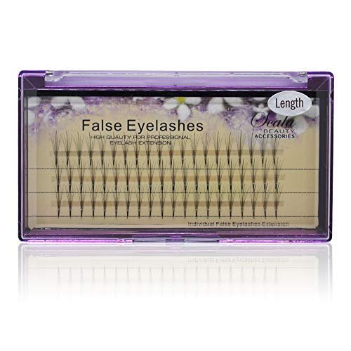 Scala 8-16mm to Choose Professional Grafting Eyelashes C Curl 5 Root Thickness 0.07 3D Eyelash Extensions 0.07mm Thickness Hair Mink Strip Eyelashes Individual Lashes Fans Lash Natural Style (10mm)