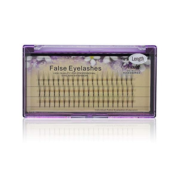 Scala 8-16mm to Choose Professional Grafting Eyelashes C Curl 5 Root Thickness 0.07 3D Eyelash Extensions 0.07mm Thickness Hair Mink Strip Eyelashes Individual Lashes Fans Lash Natural Style (10mm)