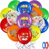 50 Pcs 100 Days of School Balloons Decoration 100 Days of School Decorations Happy 100th Day School Balloons 100th Day Latex Confetti Balloons for Kids Students School Party Supplies