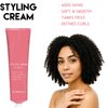 Styling Cream & Slick Back Hair Brush Set for Flyaways, Curl Defining, Smoothing & Sleek Styles – Non-Greasy Hair Tamer Cream with Boar Bristle Brush for Women & Kids, Add Shine, Baby Hairs