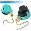 ZE-268S6 Ceiling Fan Switch, 3 Speed 4 Wire Pull Chain Switch Control Switch Compatible with Hunter Ceiling Fans, Wall Lamps (2 Pack, Brass)