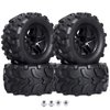(4-Pack) HobbyPark RC Truck 2.8" Tires & Wheels Rims with Foam Inserts 12mm Hex Hub for 1/10 Electric/Nitro Power Off Road Monster