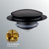 Matte Black tub Drain Stopper, Hidrop Pop Up Universal Tub Dain Tip Toe Bathtub Drain Stopper,Conversion Kit Assembly, Replaces Lift and Turn, Tip-Toe and Trip Lever drains for Tub, EZ Installation