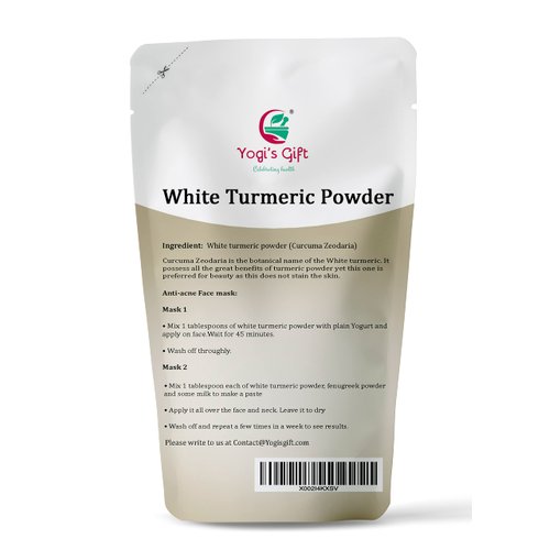 White Turmeric Powder for Skin Care | 8 oz | No staining | aka Kapoor Kachri & Curcuma zeodaria | 100% Herbal Skin Care by Yogi’s Gift