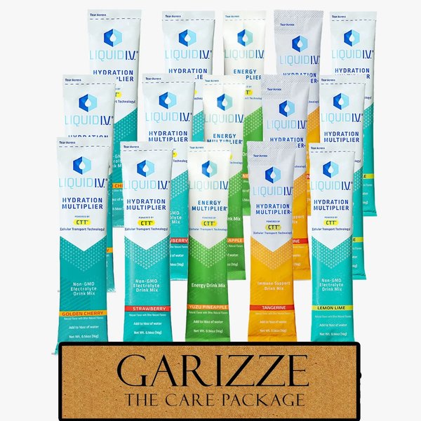 Liquid IV Hydration Multiplier - Hydration Powder Packets - 15 Sticks - Electrolyte Drink Mix - Strawberry, Golden Cherry, Lemon Lime, Tangerine, Yuzu Pineapple Energy Drink Mix