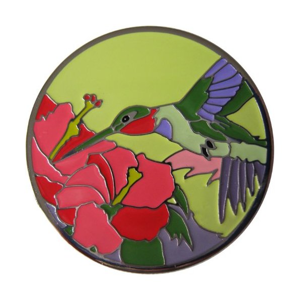 Bird Golf Ball Marker with Colorful Visitor Hat Clip