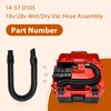 14-37-0105 18V/28V Wet/Dry Vac Hose Assembly Fit for Milwaukee 18V/28V Wet/Dry Vacuum for 0780-20 0880-20 0970-20 - Internal Storage