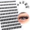 SLSXNL Lash Clusters Eyelash Extensions,D Curl Natural Eyelash Clusters 8-16MM,Wispy Cluster Lashes 8mm 10mm 12mm 14mm 16mm 120pcs Thin Band False Eyelashes