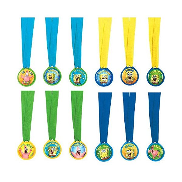 Packaged Mini Award Medals | SpongeBob Collection | Party Accessory