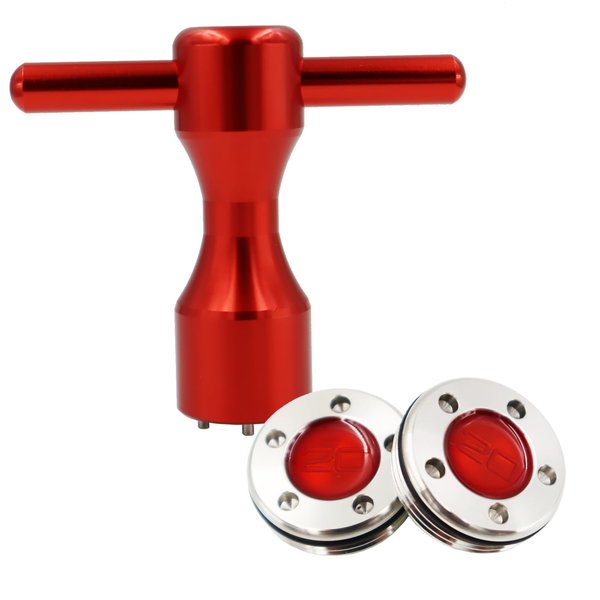 LEZHISNUG New 2 x 20g Custom Weights + Red Wrench s Compatible With Titleist Scotty Cameron Putters Weights, Golf Putter Weights, Red