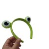 Green Funny Cute Frog Headband, Soft Elastic Makeup Washing Face Frog Eye Hair Band Hoop Headwrap Hairband for Women Girls Shower Spa Mask Yoga (2 Pack)