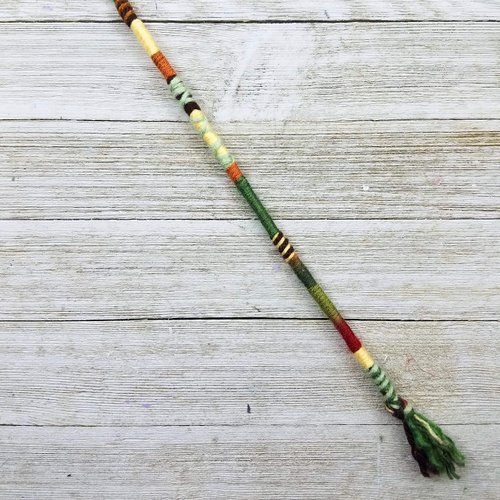 Neutral Earth Tones Colorful Hair Clip In, Handmade Yarn Hair Extension