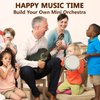 Baby Musical Instruments | Montessori Wooden Toys for Toddlers 1-3, Neutral Color Percussion Instruments Set with Modern Boho Xylophone Tambourine, Educational Musical Toys for Boys Girls 3+