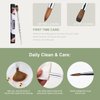 Acrylic Nail Brush Size 14,KEMEISI 100% Pure Kolinsky Nail Art Brushes Sturdy Marble Handle Oval Shaped Acrylic Powder Nail Design Tools for Professional Manicure DIY Home Salon (White)
