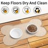 PWTAA Dog Food Mat Anti-Slip Silicone Dog Bowl Mat Thicker Pet Placemat Waterproof Cat Feeder Pad with Raised Edge Puppy Kitten Feeding Mats Suitable Small Medium-Sized Dogs Cats Eating Tray