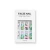 Tropical Press on Nails, 24 Pcs Long Coffin Fake Nails, Flower Leaf Designs Spring Summer Glue on Nails, Full Cover False Nails, Hawaiian Exquisite Static False Nails for Women