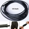 Besteek 50ft - 1/2 Inch & 1/4 Inch Expandable Braided Cable Sleeve, Braided Wire Sleeving, Cable Wrap Mesh Wire Loom
