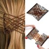 3 Pieces Magic Beaded Double Stretching Combs Beads Hair Combs Magic Elastic Hair Clips Elastic Beads Hair Clips Stretchy Hair Hairpins Double Slides Hair Combs(Black, White, Coffee)