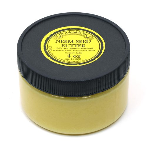 Dr Adorable - 4 oz - Neem Seed Butter - Unrefined Pure Natural Premium Organic Cold Pressed Raw