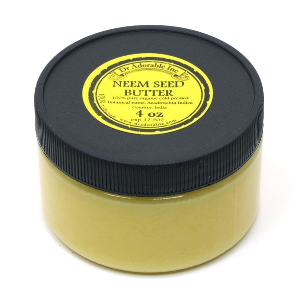 Dr Adorable - 4 oz - Neem Seed Butter - Unrefined Pure Natural Premium Organic Cold Pressed Raw