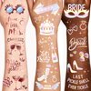 100 PCS Bride Metallic Tattoos, 4 Sheets Bride Glitter Temporary Tattoos, Cheers Bachelorette Tattoos, Bachelorette Party Decorations, Bridesmaid Favor