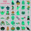 For Halloween Party Favors Supplies - 102 PCS Glow-in-the-Dark Individually Wrap Temporary Tattoos for Kids - Perfect Birthday Party Decorations Favors, Halloween Gifts Goodie Bag Fillers
