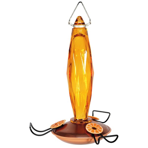 Audubon Amber Cut Glass Oriole Feeder Model NA08