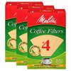 Melitta Cone Coffee Filters, Natural Brown #4, 100 Count (Pack Of 3)