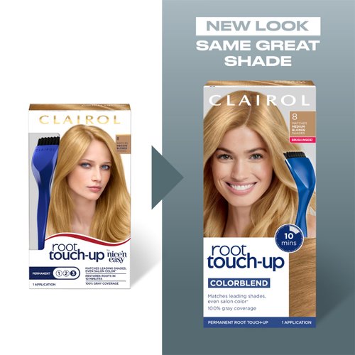 Clairol Root Touch-Up by Nice'n Easy Permanent Hair Dye, 2 Black Hair Color, Pack of 2